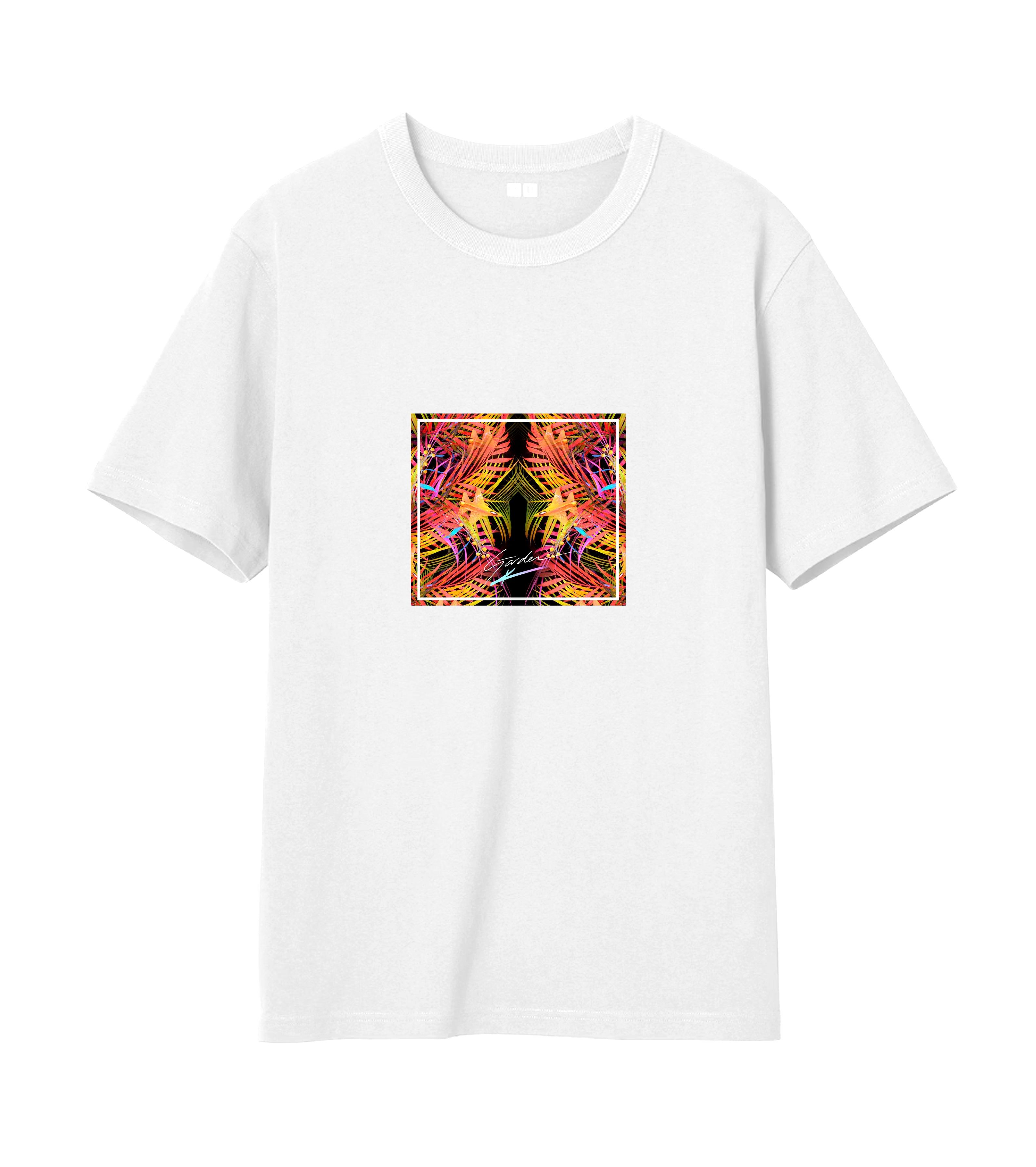 KOOSHA OVERSIZED TEE - GARDEN SQUARE ORANGE RED